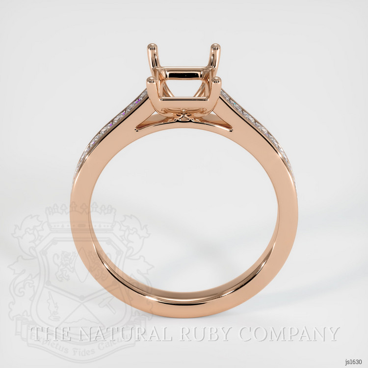 18K Rose Gold Accent Stones Ring Setting