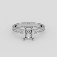 14K White Gold Accent Stones Ring Setting Image