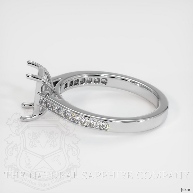14K White Gold Accent Stones Ring Setting