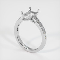 18K White Gold Accent Stones Ring Setting Video