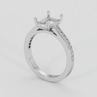 18K White Gold Accent Stones Ring Setting Video