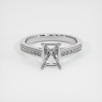 18K White Gold Accent Stones Ring Setting Image
