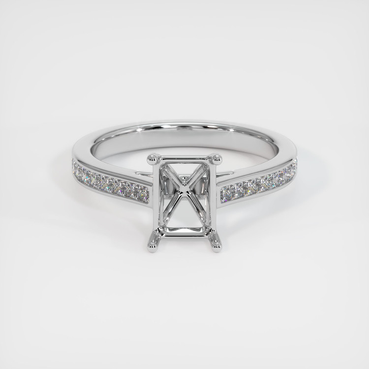 18K White Gold Accent Stones Ring Setting