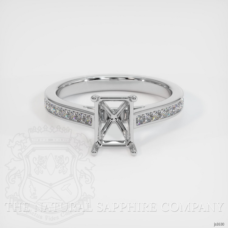 18K White Gold Accent Stones Ring Setting
