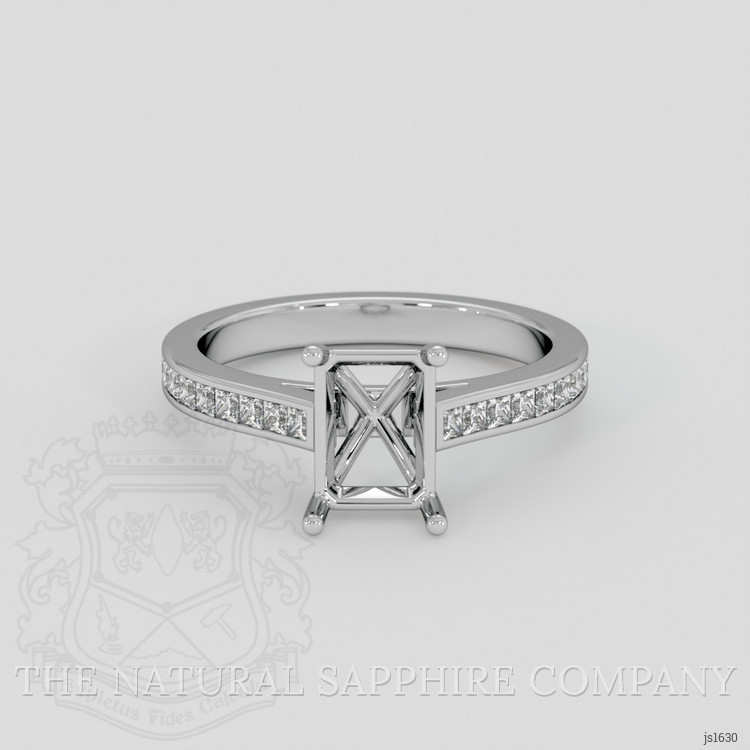 18K White Gold Accent Stones Ring Setting