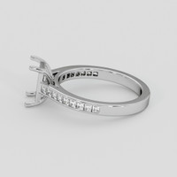 18K White Gold Accent Stones Ring Setting Image