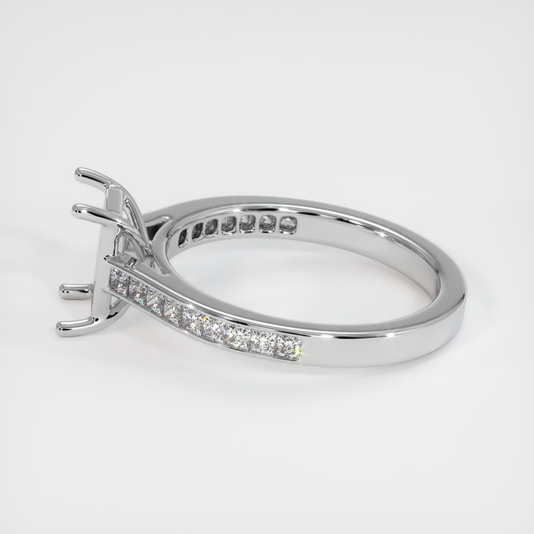 18K White Gold Accent Stones Ring Setting