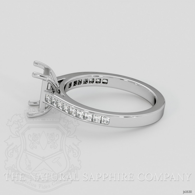 18K White Gold Accent Stones Ring Setting