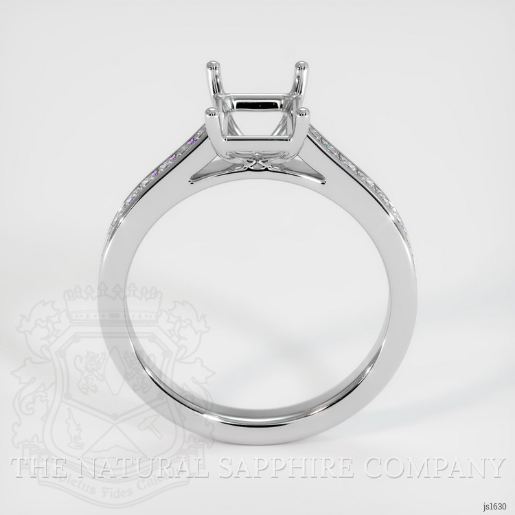 18K White Gold Accent Stones Ring Setting