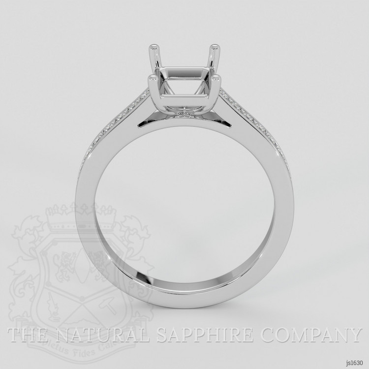 18K White Gold Accent Stones Ring Setting
