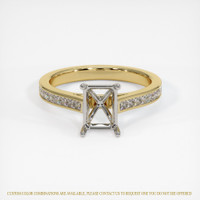 14K White & Yellow Accent Stones Ring Setting Image