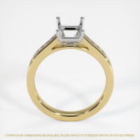 14K White & Yellow Accent Stones Ring Setting Image