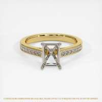 18K White & Yellow Accent Stones Ring Setting Image