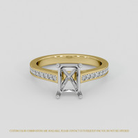 18K White & Yellow Accent Stones Ring Setting Image