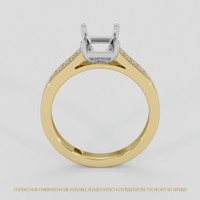 18K White & Yellow Accent Stones Ring Setting Image