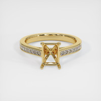 14K Yellow Gold Accent Stones Ring Setting Image