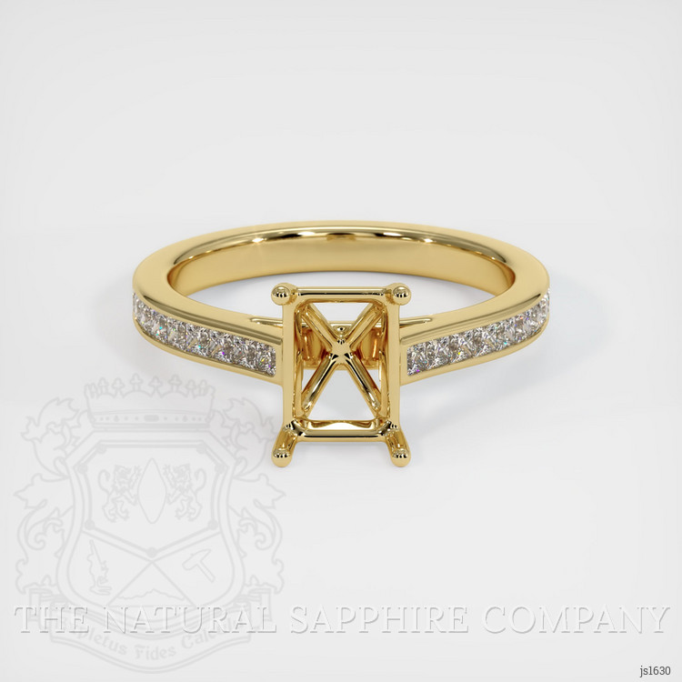 14K Yellow Gold Accent Stones Ring Setting