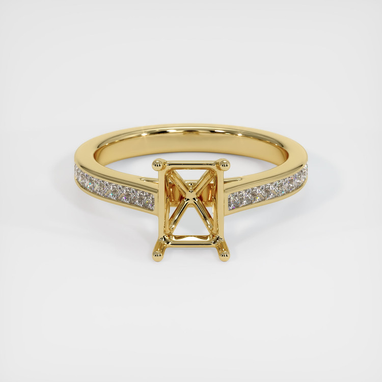 14K Yellow Gold Accent Stones Ring Setting