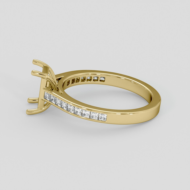 14K Yellow Gold Accent Stones Ring Setting