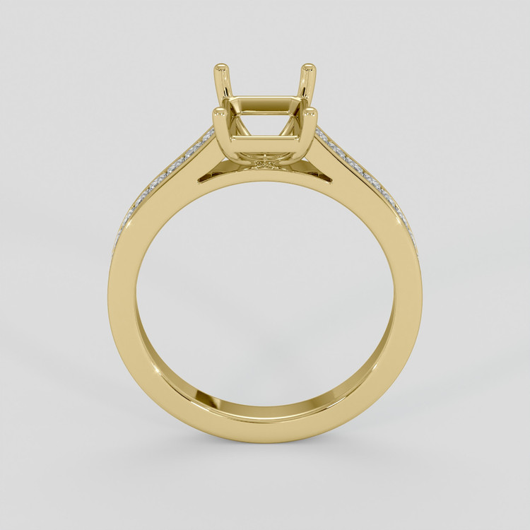 14K Yellow Gold Accent Stones Ring Setting