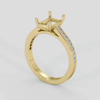18K Yellow Gold Accent Stones Ring Setting Video