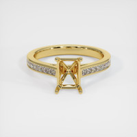 18K Yellow Gold Accent Stones Ring Setting Image