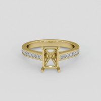 18K Yellow Gold Accent Stones Ring Setting Image