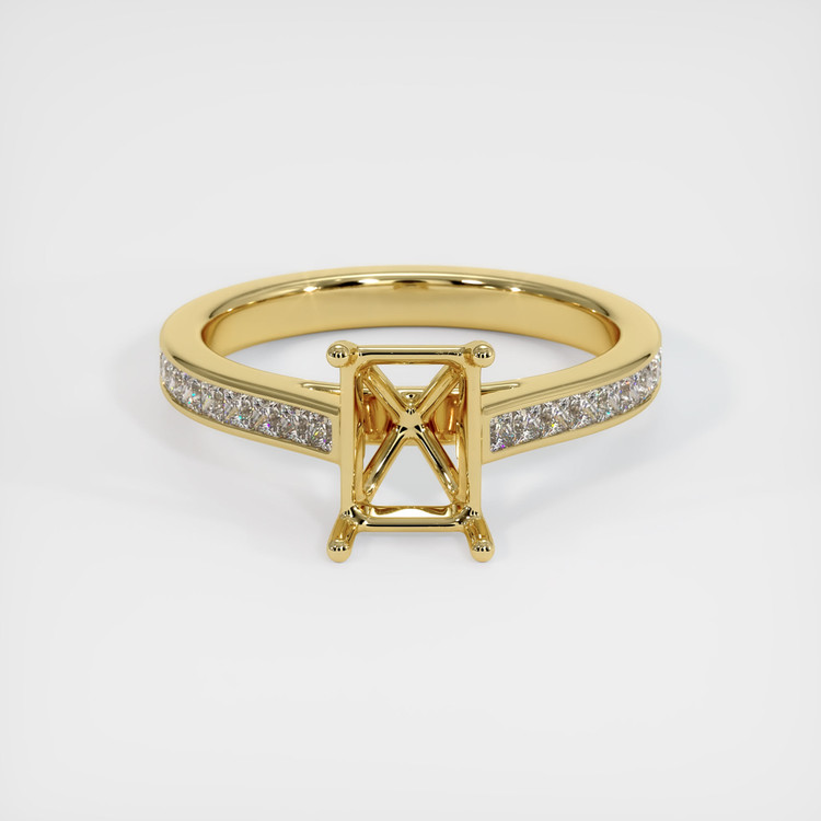 18K Yellow Gold Accent Stones Ring Setting