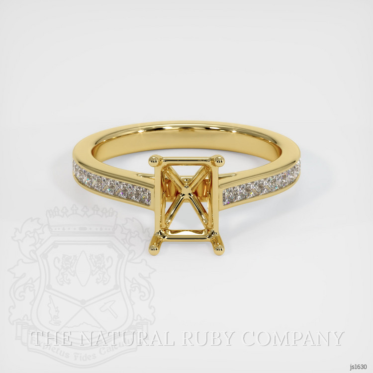 18K Yellow Gold Accent Stones Ring Setting
