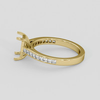 18K Yellow Gold Accent Stones Ring Setting Image