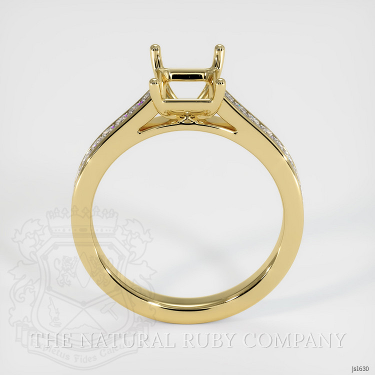 18K Yellow Gold Accent Stones Ring Setting