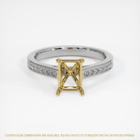 14K Yellow & White Accent Stones Ring Setting Image