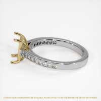 14K Yellow & White Accent Stones Ring Setting Image