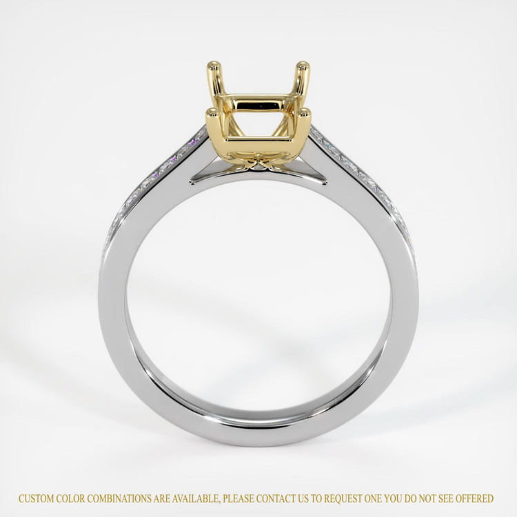 14K Yellow & White Accent Stones Ring Setting
