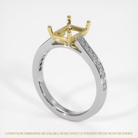 18K Yellow & White Accent Stones Ring Setting Video