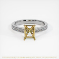 18K Yellow & White Accent Stones Ring Setting Image