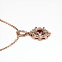 14K Rose Gold Pave Pendant Setting Image