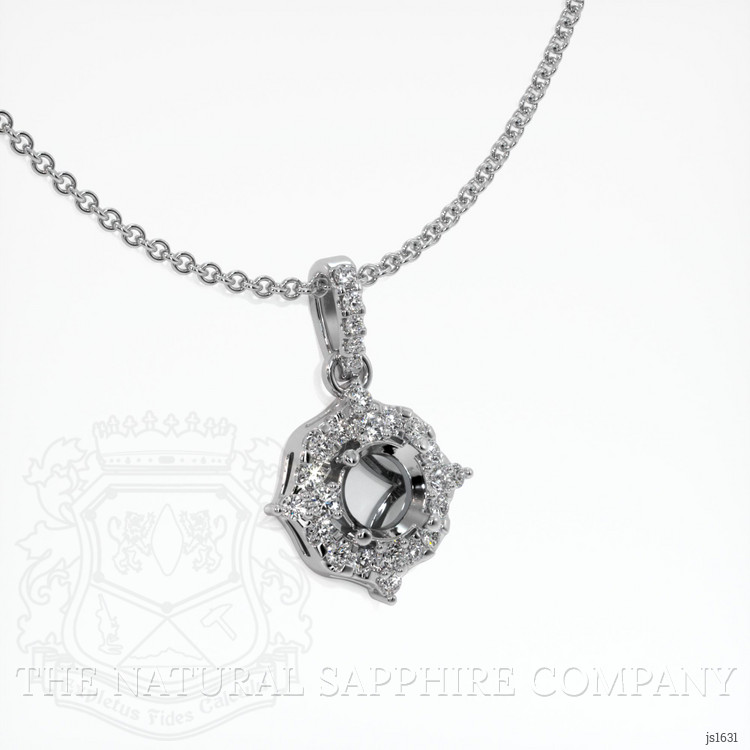 Silver Pave Pendant Setting
