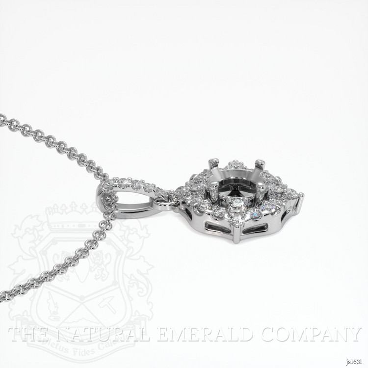Silver Pave Pendant Setting