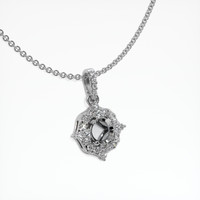 10K White Gold Pave Pendant Setting Image