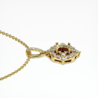 18K Yellow Gold Pave Pendant Setting Image