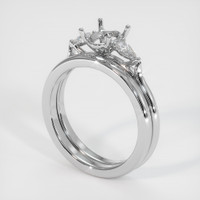 Platinum 950 Three Stone Ring Setting Video