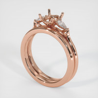 14K Rose Gold Three Stone Ring Setting Video
