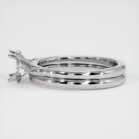 14K White Gold Three Stone Ring Setting Image