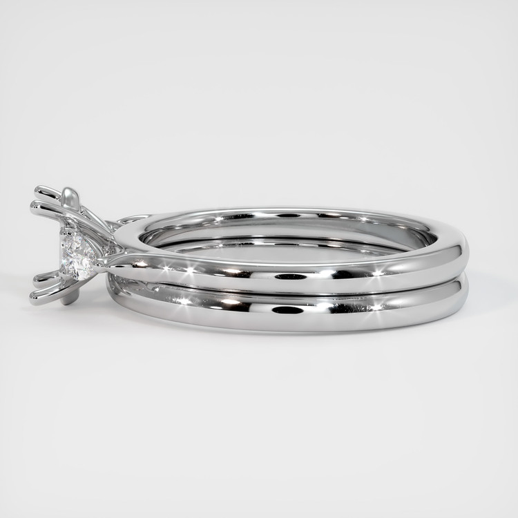 18K White Gold Three Stone Ring Setting