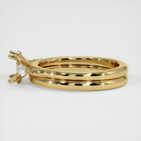 10K Yellow Gold Three Stone Ring Setting Image
