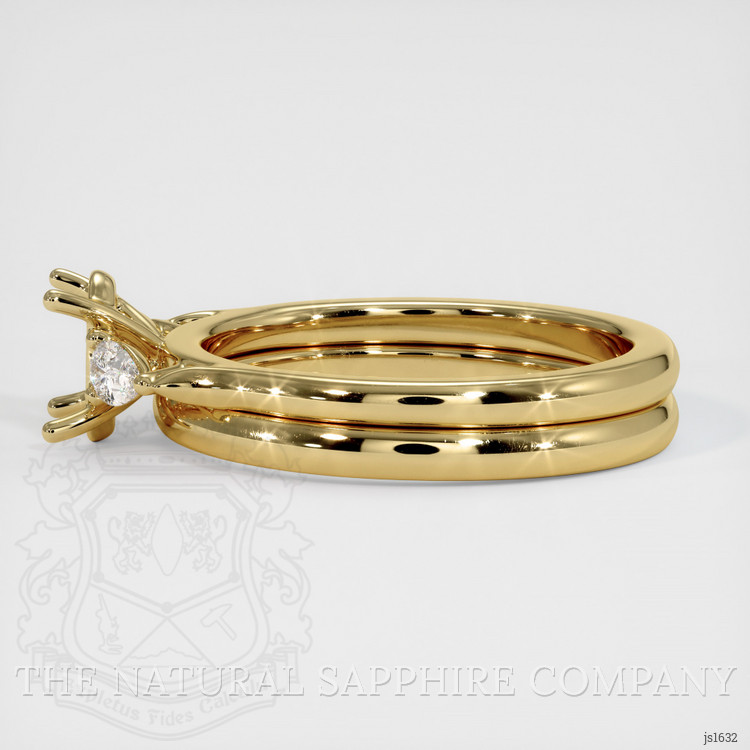 10K Yellow Gold Three Stone Ring Setting