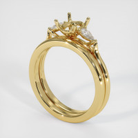 18K Yellow Gold Three Stone Ring Setting Video