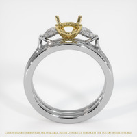 18K Yellow & White Three Stone Ring Setting Image