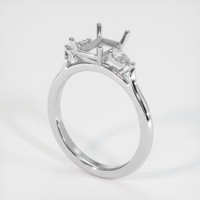 Three Stone Emerald Ring 3.10 Ct., Platinum 950 Combination Setting